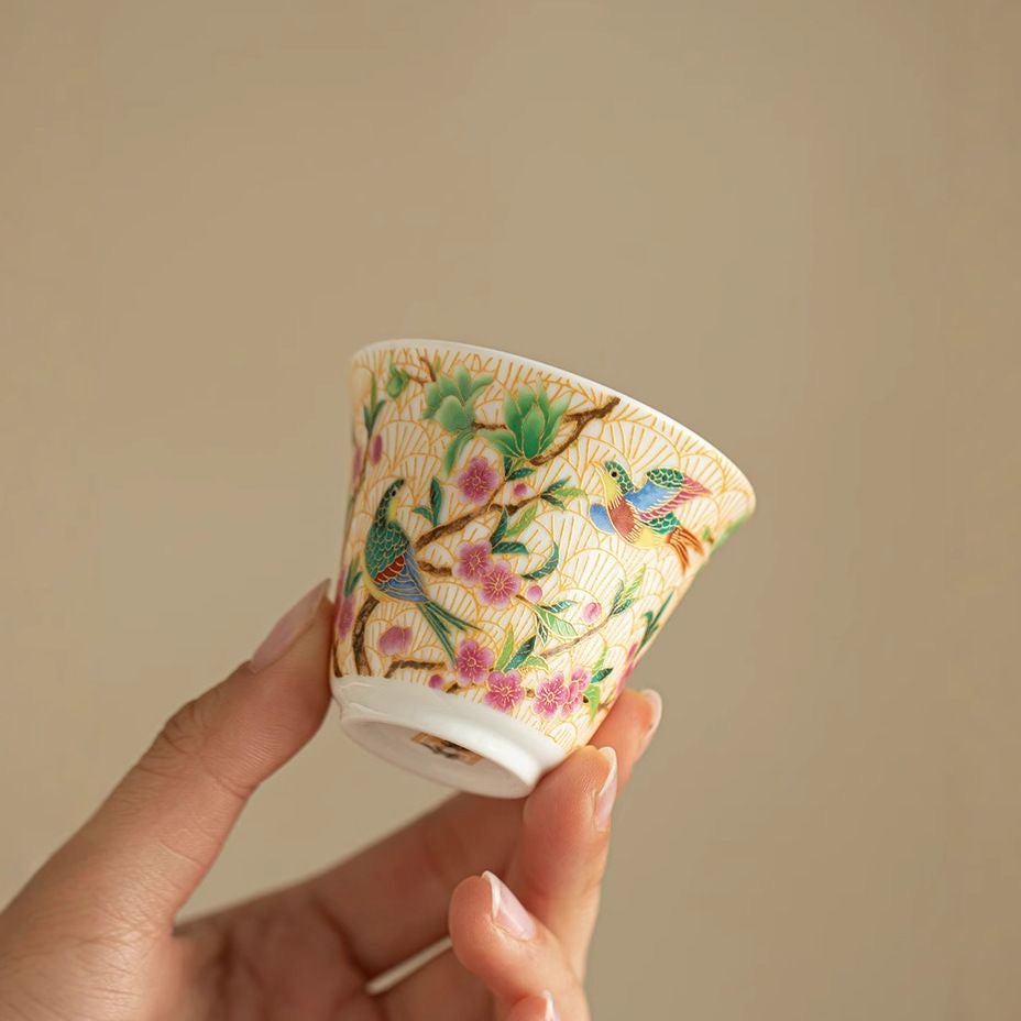 Enamel craft teacup