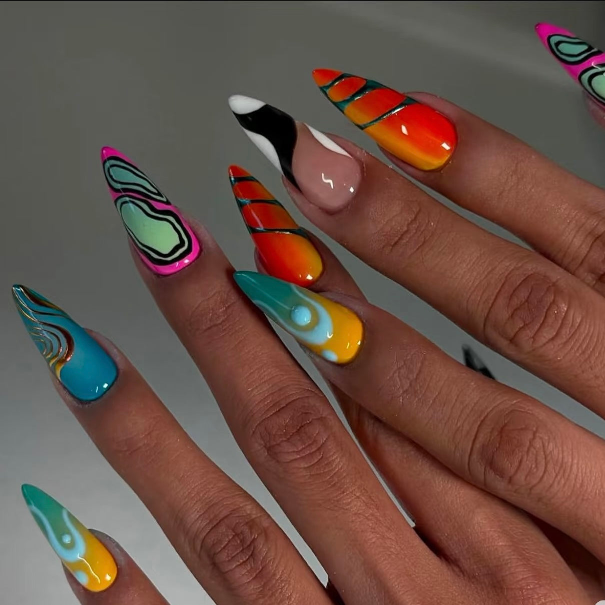 Handmade protective press-on nails