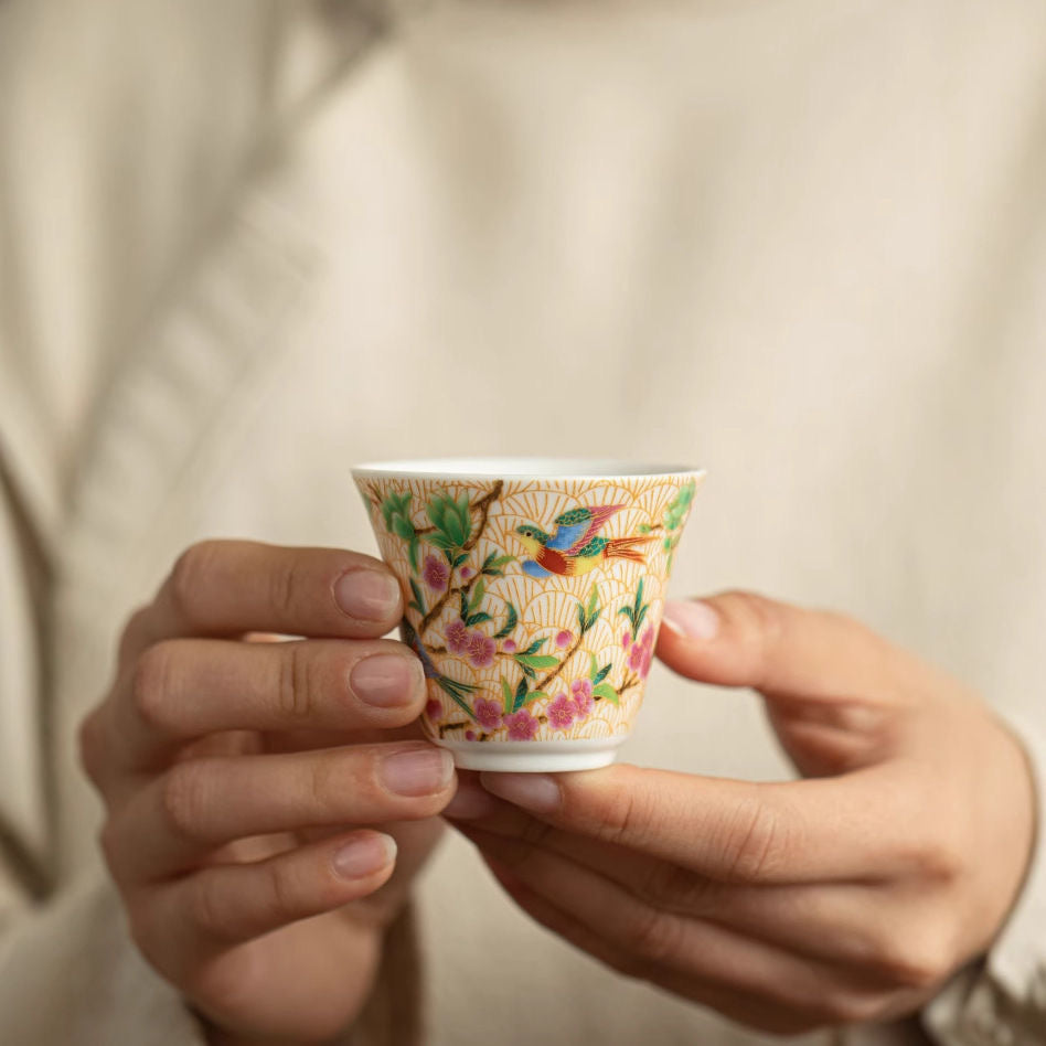 Enamel craft teacup