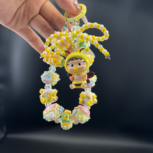 Cute baby candy phone keychain