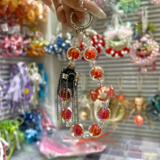 Red candy phone keychain