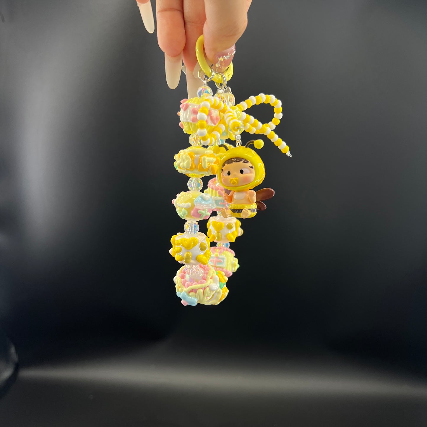 Cute baby candy phone keychain