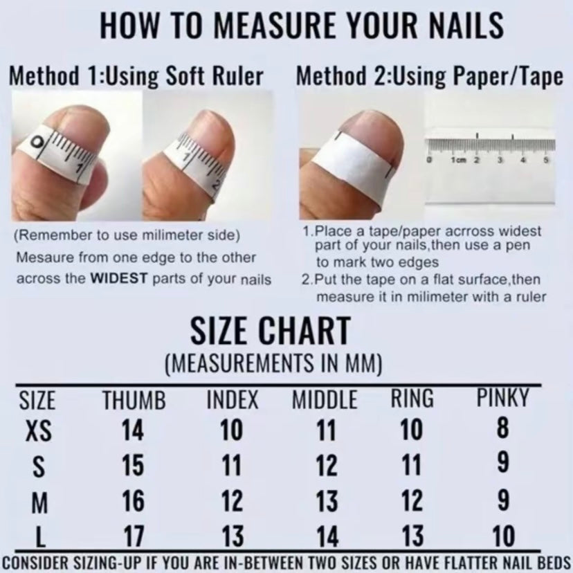 Handmade protective press-on nails